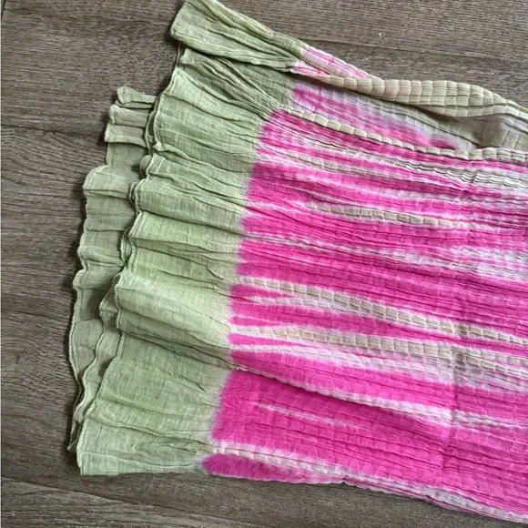 Scarf NWT pink and green crushed - Picture 2 of 5